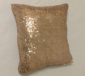 Pale Pink sequin pillow 2