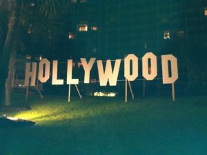 Hollywood Sign at Night